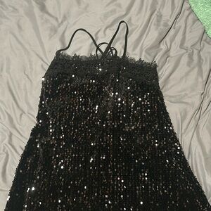 Free people - Short black sequence dress